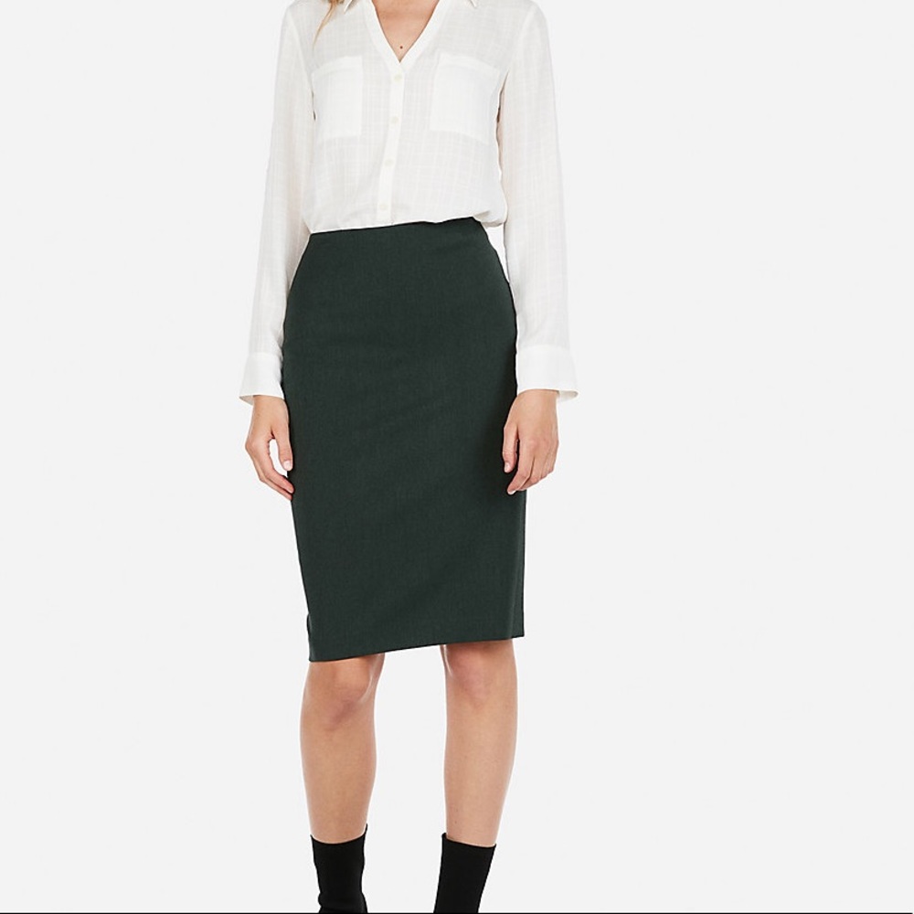 Philosophy Dark green pencil skirt